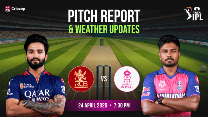 RCB vs RR Pitch- Weather Report